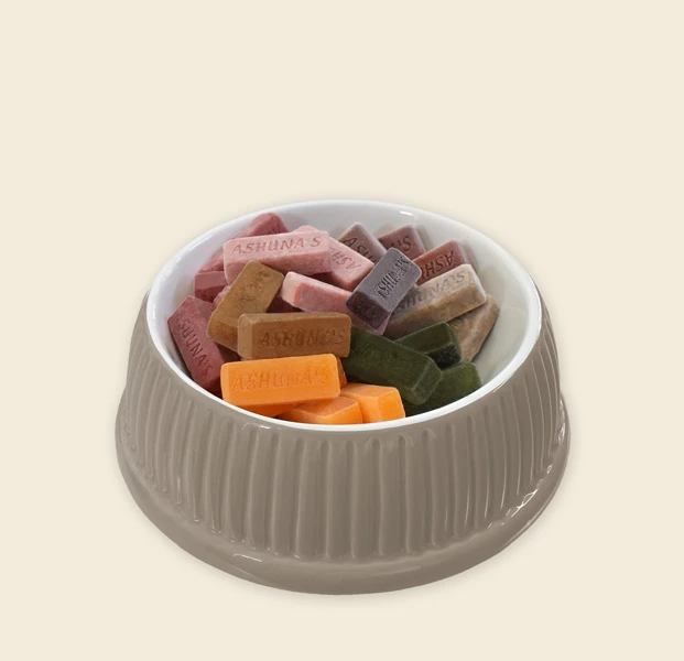Portionen von Barf Fertigmenü Lamm (H) für Hunde