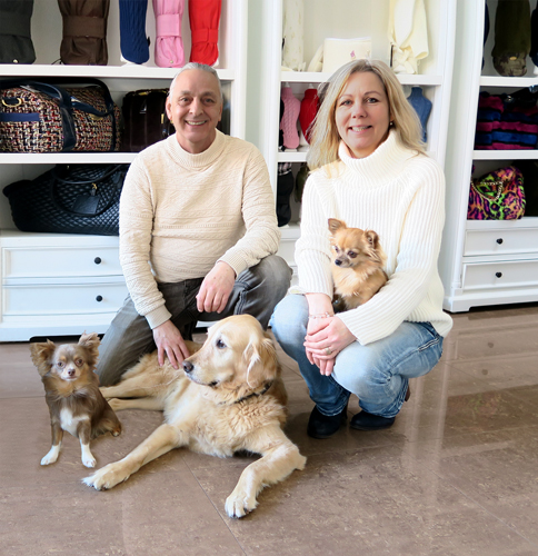 Roberto und Petra mit Chouchou und Chachaba