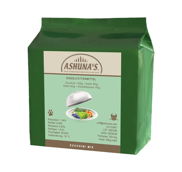 Die Verpackung des Zucchini Mix Verpackung Zucchini Mix