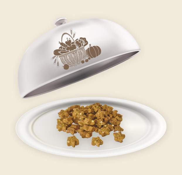 Teller und Haube mit Gemüse Minis Gemüse Minis