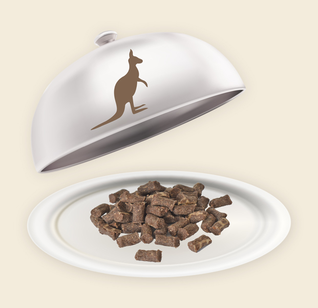 Teller und Haube mit Känguru Minis Känguru Minis